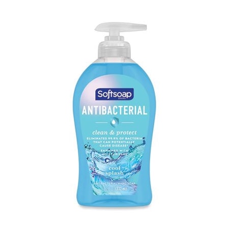 Colgate-Palmolive Antibacterial Hand Soap, Clean & Protect, Cool Splash, 11.25 Oz Pump Bottle 98537EA